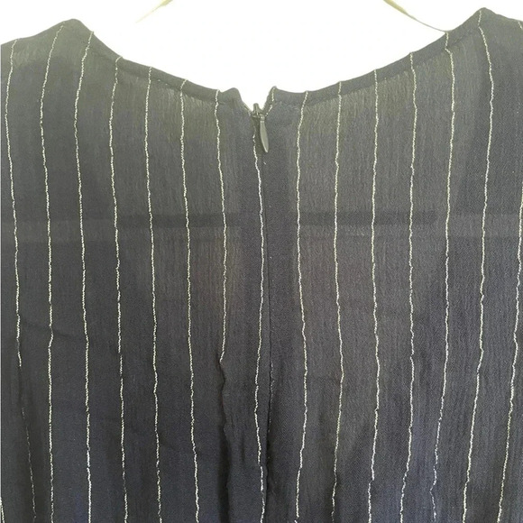 ☀️One the Land Women’s Blue with Metallic Stripes Romper - Picture 6 of 6